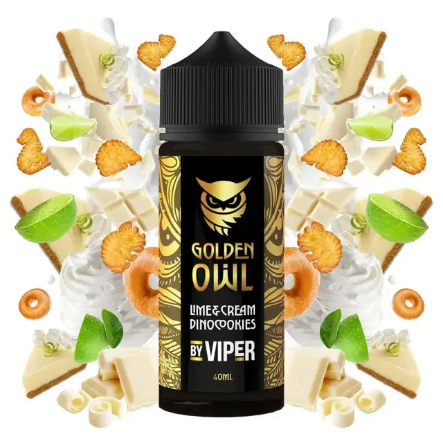 Viper Flavor Shot Golden Owl Lime Cream & Dino Cookies 40ml/120ml 120ml