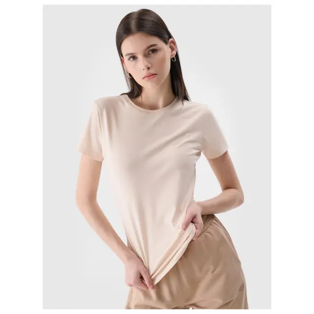 4F T-shirt Beige 4FWSS25TTSHF2351-083 - XL