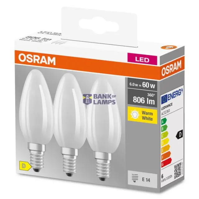 LED BASE CLASSIC B 5.5 W/2700 K GLFR E14