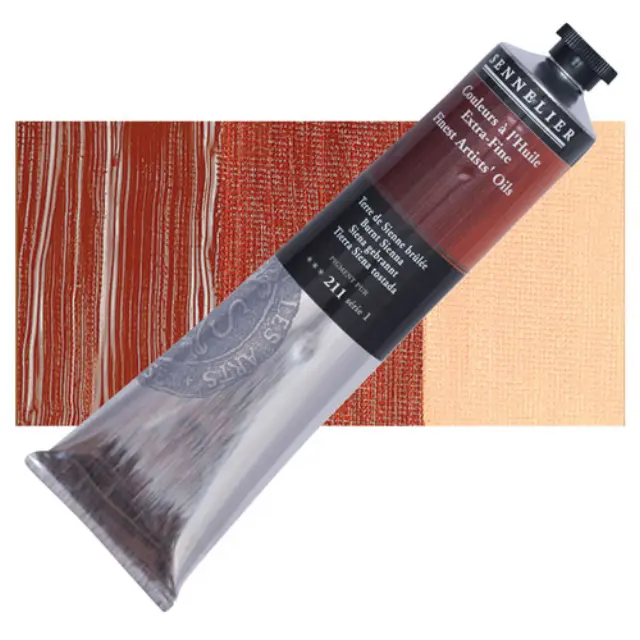 Sennelier Λάδι Finest Artists Oil 211 Burnt Sienna - 200ml
