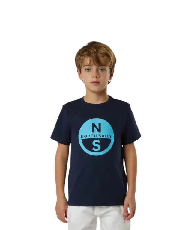 North Sails - Παιδικό Κοντομάνικο Μπλουζάκι T-Shirt Maxi Logo 795225-000-0802 Μπλε Ναυτικό 2