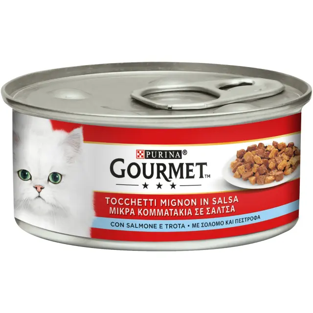 Gourmet Κομματάκια σε Σάλτσα Πέστροφα + Σολομός 195gr