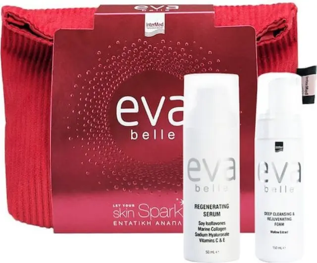InterMed Eva Belle Σετ Περιποίησης για Καθαρισμό Προσώπου & Αντιγήρανση 3τμχ 2