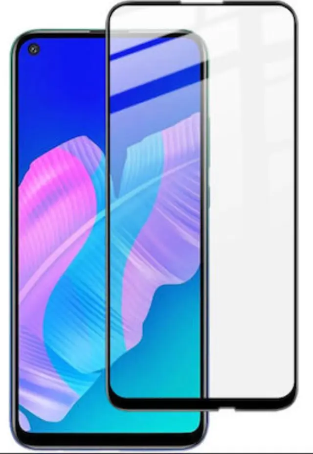 Τζαμάκι Προστασίας Ολόκληρης Οθόνης 9D Huawei P40 Lite E Μαύρο (Full Glue Tempered Glass)