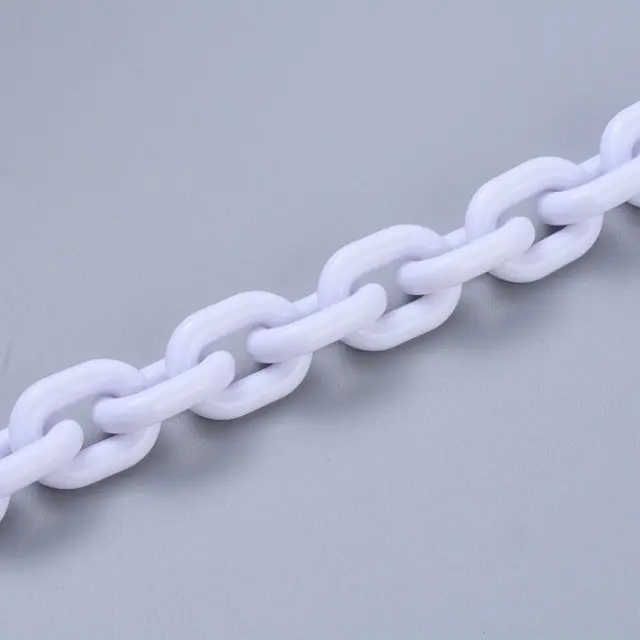 Αλυσίδα Ακρυλική 19x4x4mm - White - 1m