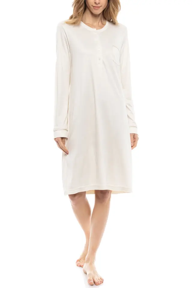 W1248 - Yacht Blue - NIGHTGOWN SOLID MERCERSIZED 3
