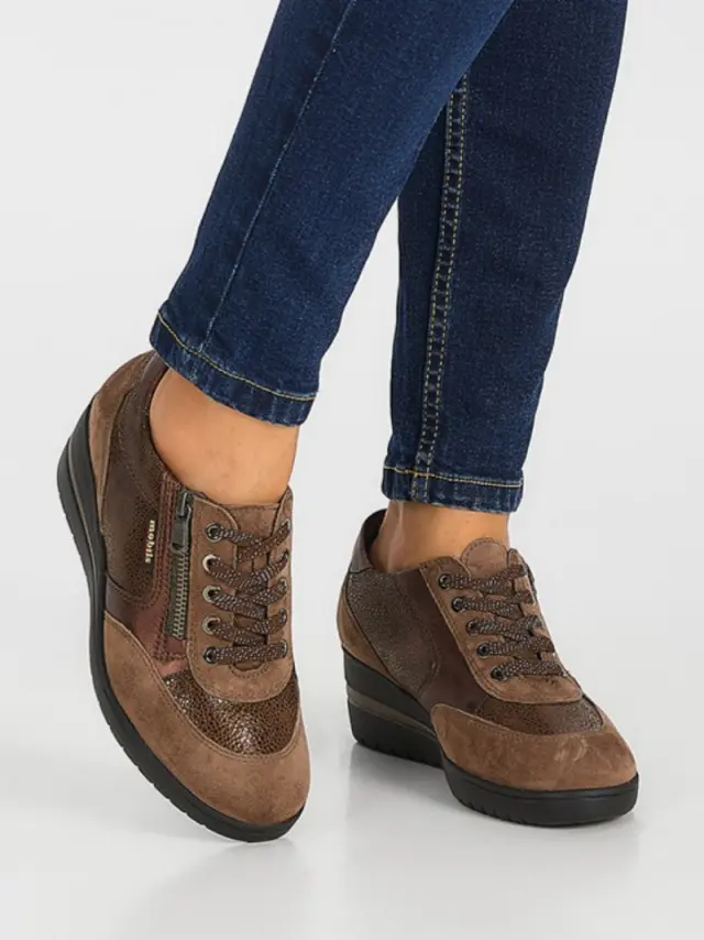 Mephisto Sneakers Γυναικείο δέρμα Nubuck Καφέ MEP/PATRIZIA CINNAMON 2