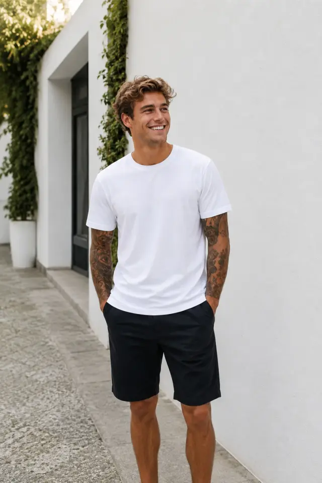 T-shirt Noshame® Λευκό με τύπωμα Confused - 3026081 - XXL 2