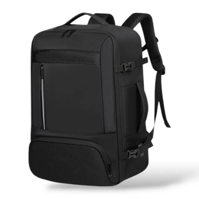 Σακίδιο Πλάτης Ταξιδίου με Επέκταση 50x34x22 +5cm Playbags Collection PS2405. Μαύρο Max 50lt