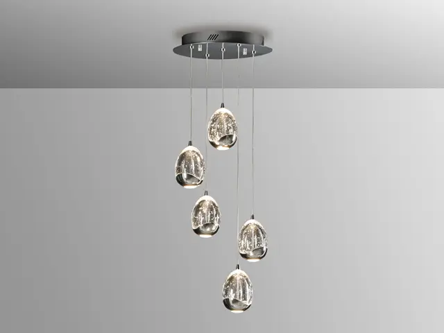 Φωτιστικό Κρεμαστό Rocio 783517D LED 5L Dimmable Chrome | Με Τηλεχειρισμό Χρώμιο