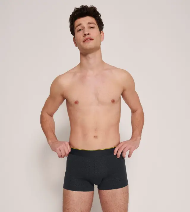 Sloggi Men Μποξεράκια Ever Airy Hipster Μαύρο-Γκρι 2TMX - M 3