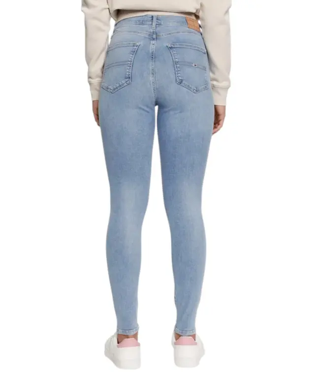 Tommy Hilfiger - Γυναικείο Ψηλόμεσο Παντελόνι Τζιν Sylvia DW0DW19268-1AB Μπλε Ανοιχτό 2