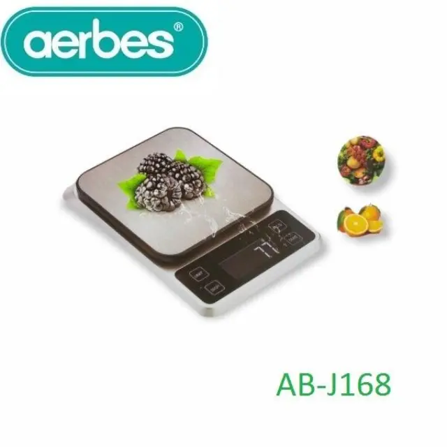 Aerbes AB-J168 Ψηφιακή Ζυγαριά Κουζίνας 1gr/10kg Ασημί 2