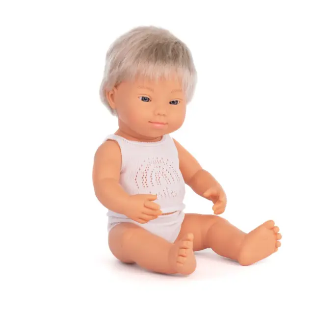 MINILAND DOLLS MINILAND ΚΟΥΚΛΑ ΚΑΥΚΑΣΙΟΣ 38 CM ΜΕ ΣΥΝΔΡΟΜΟ DOWN ΜΕ ΕΣΩΡΟΥΧΑ
