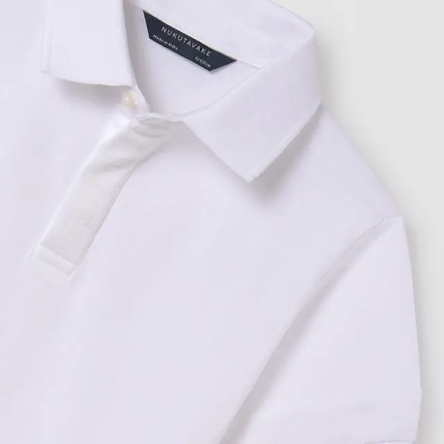 Junior 10 έως 18 ετών Πόλο αντίθεση Better Cotton λευκό - 10Ε 2