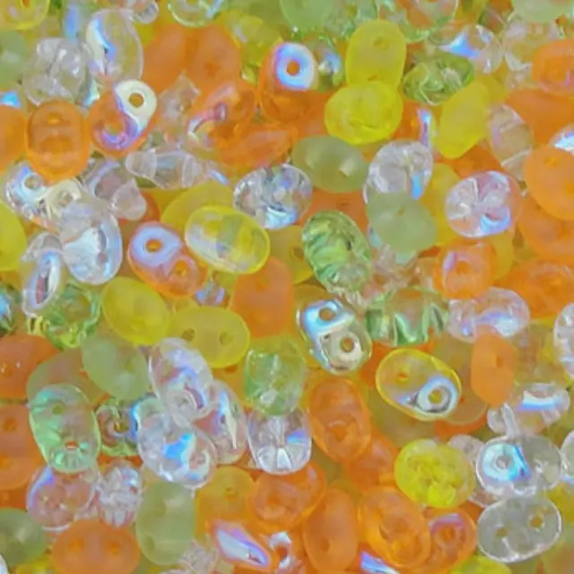 Χάντρα Superduo - Mix Citrus Infusion - 2.5x5mm ~10gr