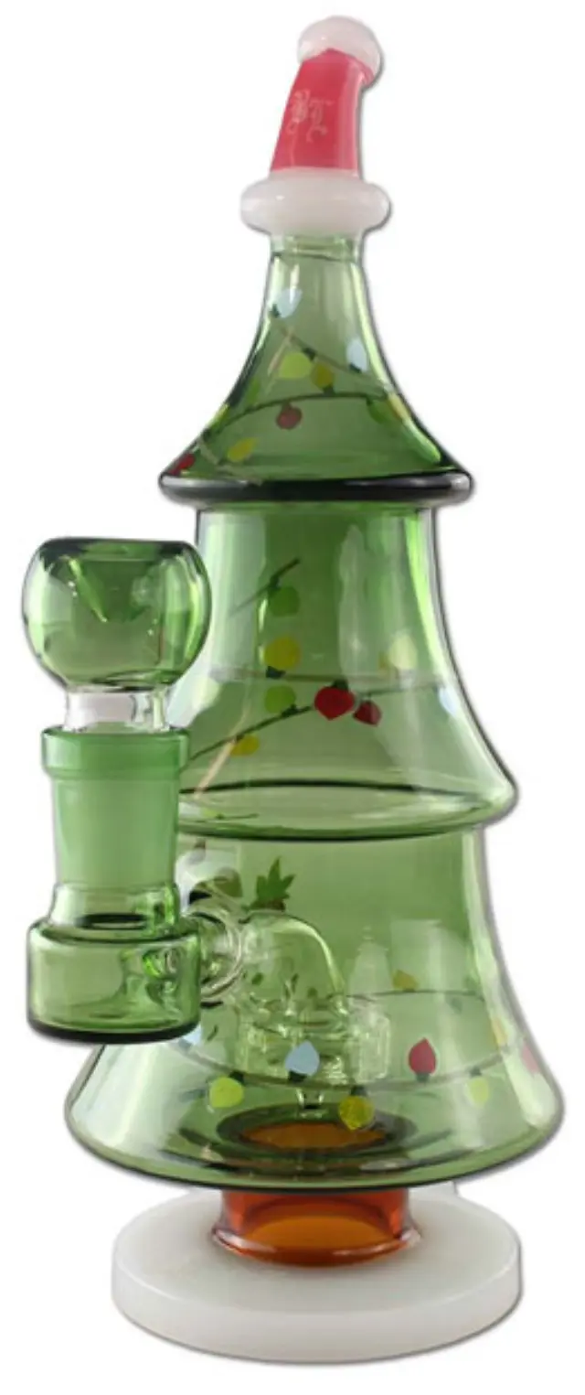 Γυάλινο Bong «Xmas» + Percolator 25cm