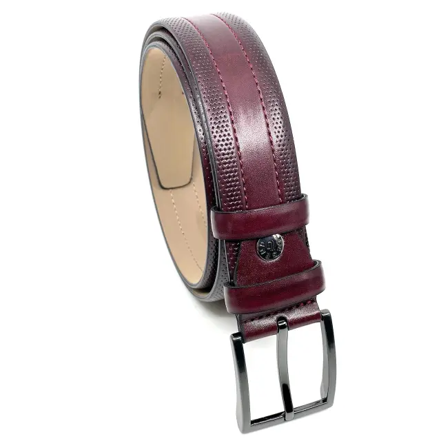 Μπορντό Ζώνη P.U. Leather με Γαζί 3,5 cm - 110cm 2