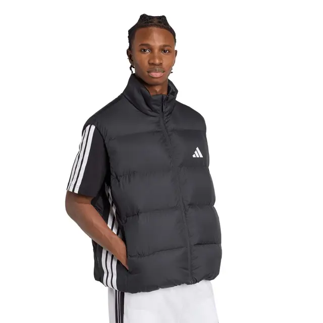 adidas Sportswear Men's Essentials 3Stripes Climawarm Puffer Down Vest Jacket Μαύρο JM4078 (adidas Sportswear) 3