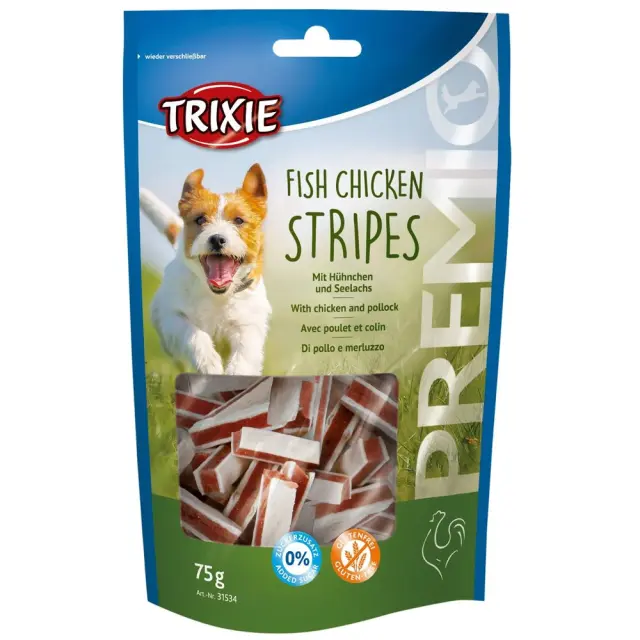 Trixie Premio Stripes Λιχουδιές Κοτόπουλου/Μπακαλιάρου 75gr