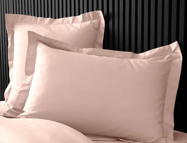 Μαξιλαροθήκη Percaline Douceur d'intérieur από βαμβάκι περκάλι 78TC, με ραφή Oxford και διαστάσεις 50x70cm - Nude 1644612 3