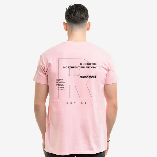 T-shirt Noshame® Ρόζ με τύπωμα Successful - 132536 - XXL