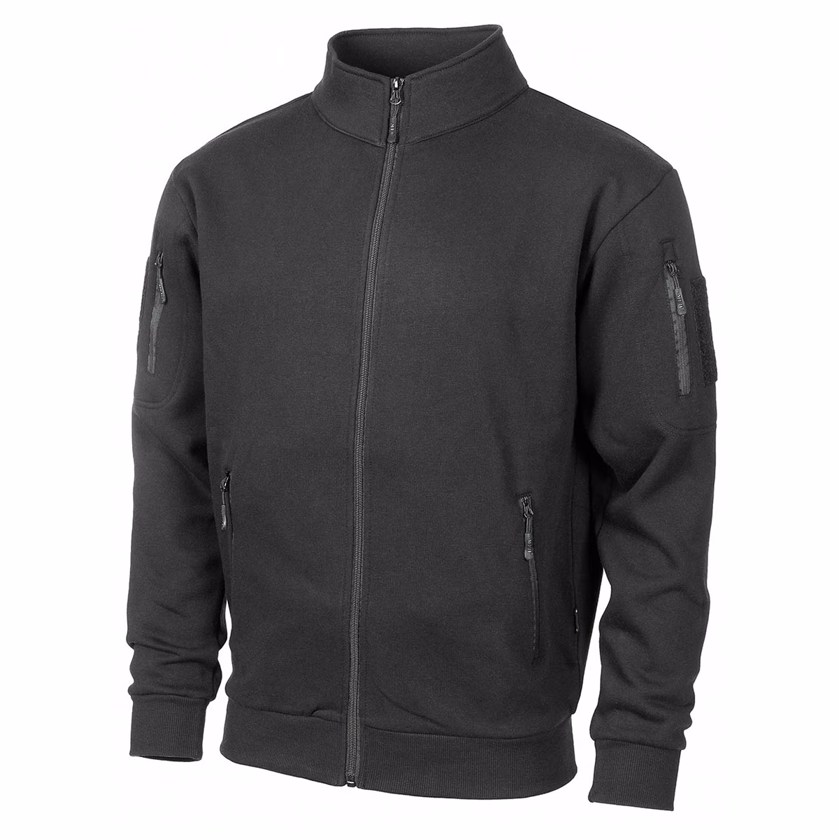 MIL-TEC TACTICAL BLACK SWEATJACKET- Ζακέτα Φούτερ - 01-Black-Μαύρο