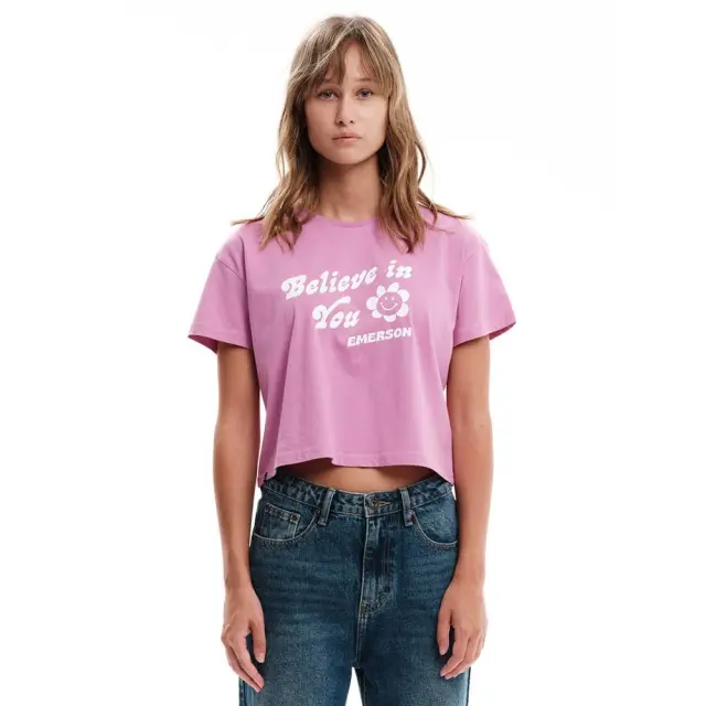 Emerson Women's S/S T-Shirt (231.EW33.68-Violet) - Μώβ - XL