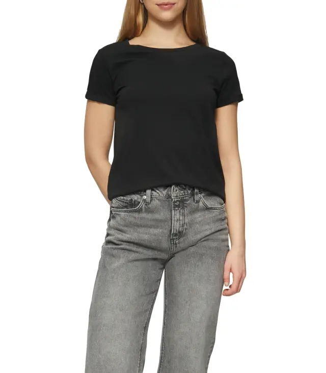 S'Oliver γυναικείο μονόχρωμο κοντομάνικο t-shirt 2163612-5 2
