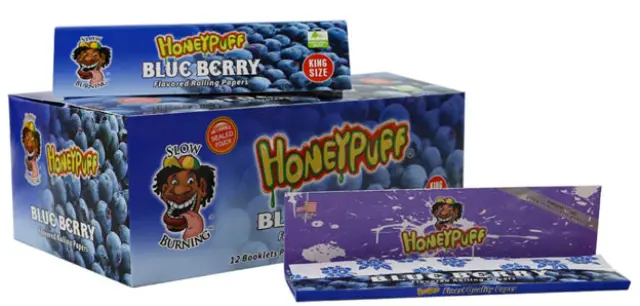 Honey Puff Χαρτάκια King Size Slim 32φ - Blueberry 3