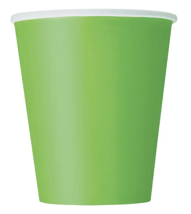Ποτήρια Χάρτινα 266ml Λαχανί /8 τεμ - Lime Green