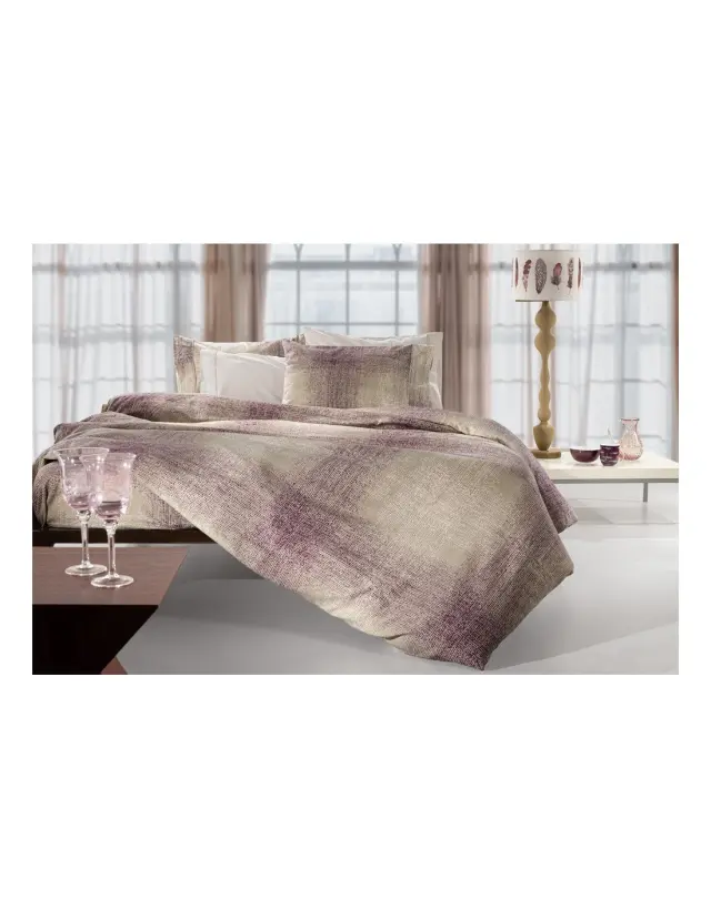 Σετ Σεντόνια Φανελένια Μονά 3 Τεμαχίων Guy Laroche Joel Aubergine 170x265