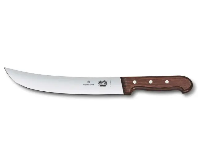 Μαχαίρι κρέατος Victorinox με καμπύλη λάμα, ξύλινη λαβή και μήκος λεπίδας 25cm5.7300.25 2