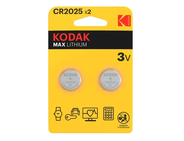 Μπαταρίες Λιθίου Kodak ULTRA Lithium - CR2025 - 3V - 2 τεμάχια1009615