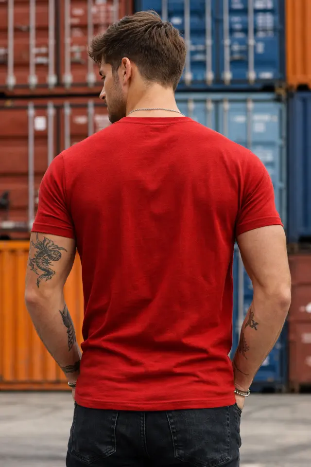 T-shirt Noshame® Κόκκινο με τύπωμα - 142634 - XXL 2