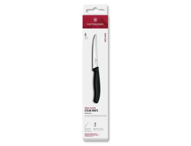 Σετ Μαχαίρια Μπριζόλας Victorinox Swiss Classic με μήκος λεπίδας 11cm - Black - 6 τεμάχια6.7203.6 2