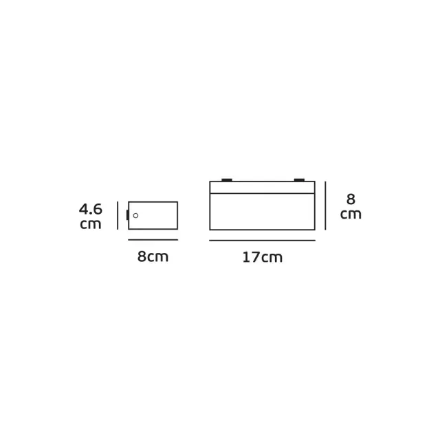 Pam Φωτιστικό Led τοίχου Up/down 9W 4000K IP65 17x4.6x8cm ανθρακί 2