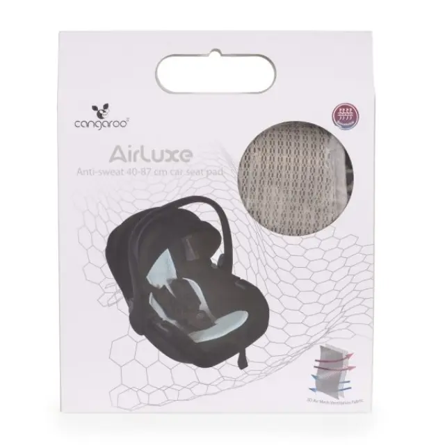 Cangaroo Αντι-ιδρωτικό Μαξιλαράκι Αυγού 40-87cm Anti-sweat Car seat pad AIRLUXE Grey 3800146272326 3