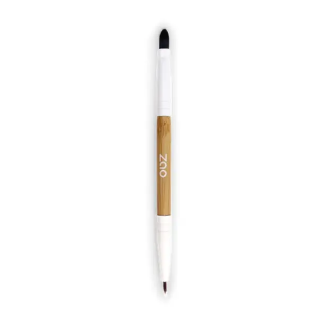 Zao Organic Bamboo Duo Eyeliner & Lip Brush – Vegan & Cruelty Free διπλό πινέλο ματιών & χειλιών