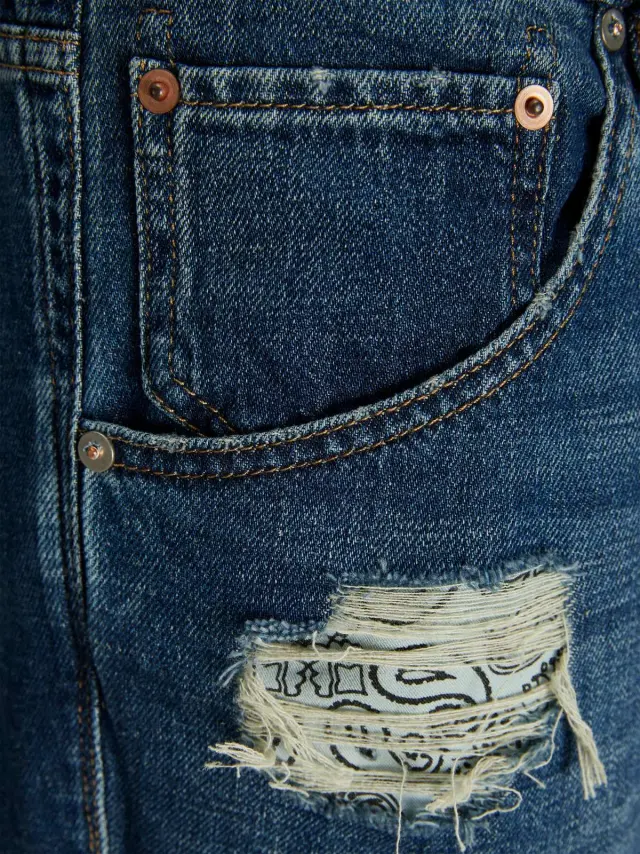 JJIFRANK JJLEEN AA 180 Blue Denim - 33 , 32 3