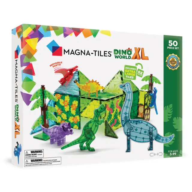 Magna-Tiles Μαγνητικά Πλακίδια Dino World XL 50 Κομμάτια (3+ ετών) 22850