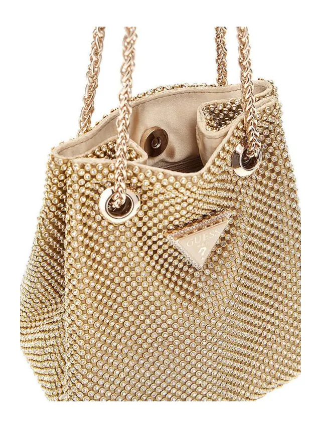Guess Zalina Γυναικεία Τσάντα Ώμου Χρυσή HWRP9350750-GOL - Μικρό 2