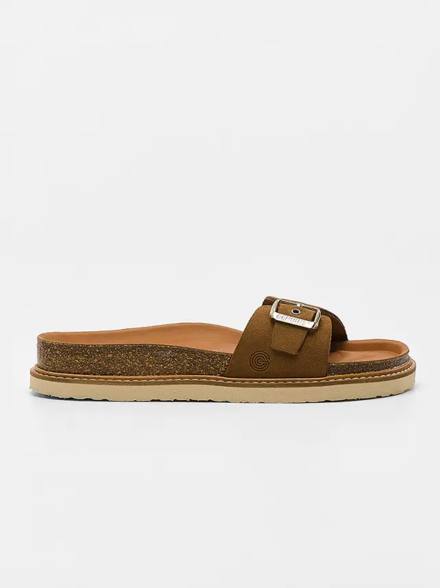 Genuins Πέδιλα Γυναικείο δέρμα Nubuck Καφέ GEN/TORONTO VELOUR G106265 MANDORL 2