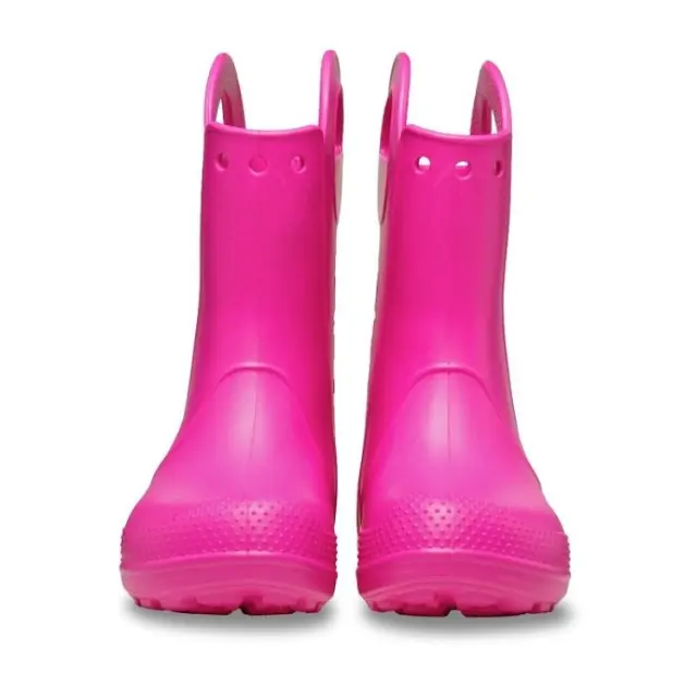 Παιδικές Γαλότσες Crocs Handle Rain Pink Crush (Μεγέθη 28-31) ΡΟΖ 3
