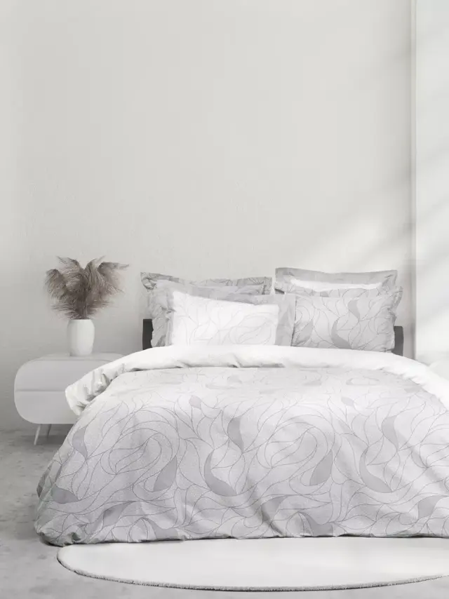 Σετ Σεντόνια Hoop Γκρι Υπέρδιπλα (2 x 240x260 + 2 Μαξιλαροθήκες Oxford 4 πλευρών 52x72+5)