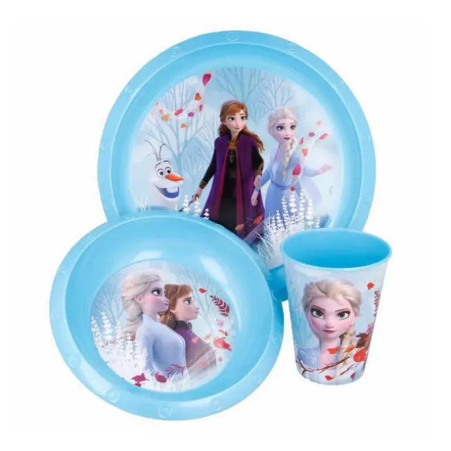 Stor Σετ Φαγητού Frozen Ii Blue Forest από Πλαστικό Μπλε 3τμχ 2