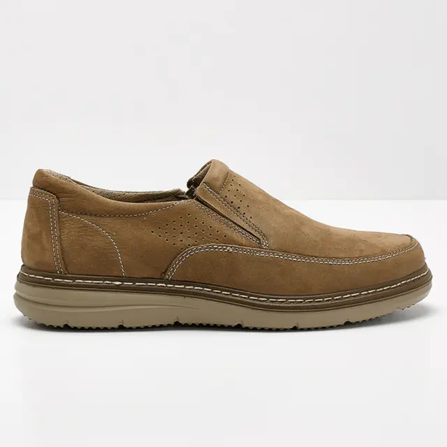 Imac Μοκασίνια-Loafers Ανδρικό δέρμα Nubuck Μπεζ IMA/151010 TAUPE/BEIGE