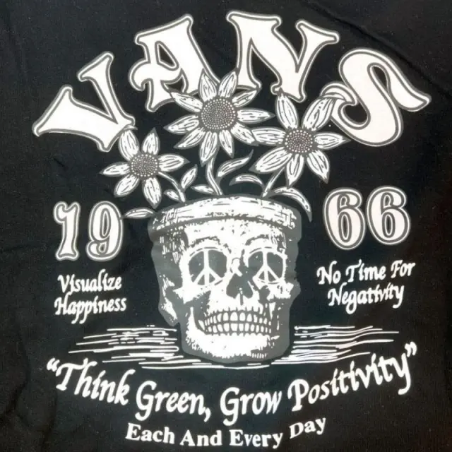 Vans - Ανδρικό Φούτερ Με Κουκούλα Peace Head VN000AEY-BLK Μαύρο - S 3