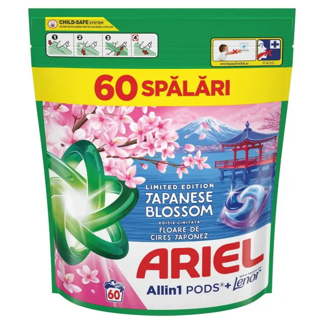 Ariel Pods All in 1 Άνθη Ιαπωνίας 60 τεμαχίων