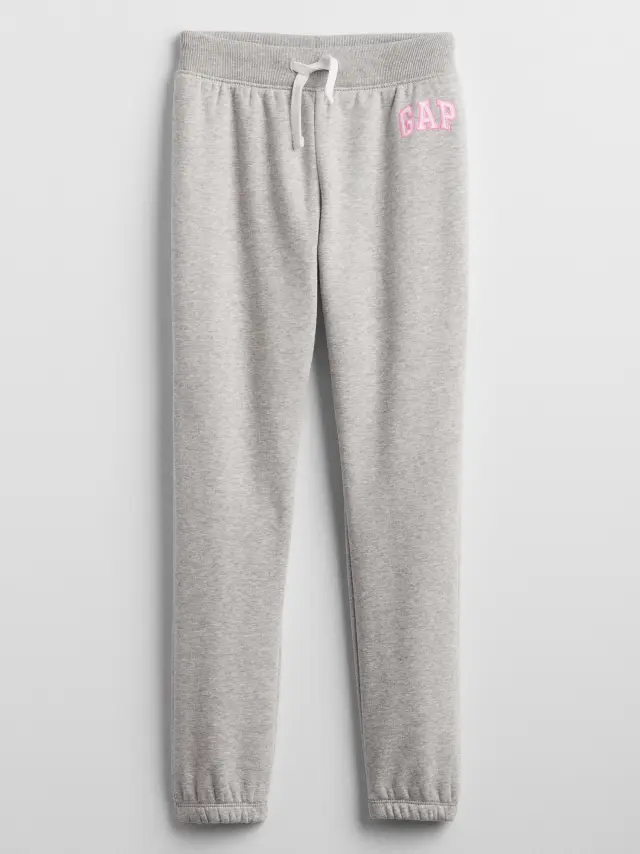 Παιδικό Gap Logo Fleece Παντελόνι Φόρμας heather gray